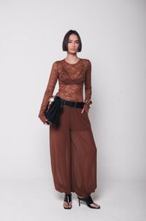  Body de Renda Marrom