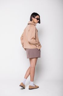 Trench Coat Cropped Bege