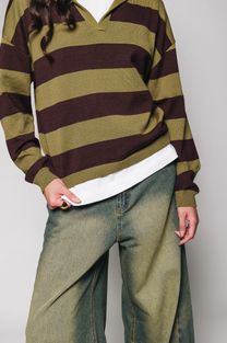 Blusa Polo de Tricot Marrom 