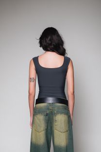 Body Alça Mia Cinza 