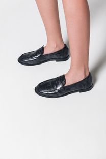 Mocassim Croco Preto  