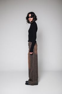 Calça Jeans Lavagem Marrom