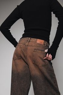 Calça Jeans Lavagem Marrom