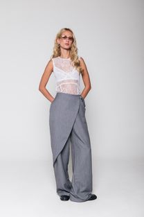 Calça Saia Cinza