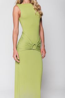 Vestido Longo Argola Verde