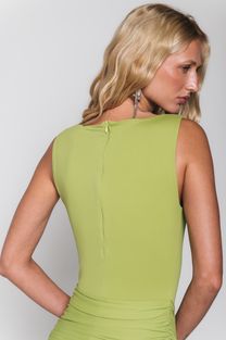 Vestido Longo Argola Verde
