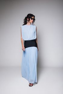 Vestido Com Pala Azul 