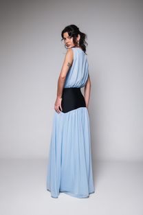 Vestido Com Pala Azul 