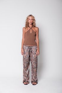 Blusa de Tricot Nó Bege