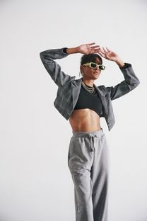 Blazer Cropped Xadrez