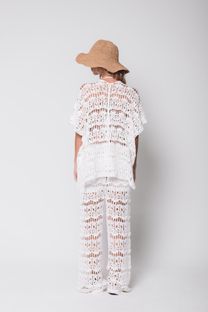 Conjunto de Tricot Kimono Branco