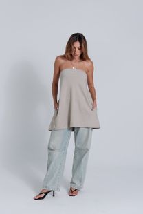 Blusa Alfaiataria Tulipa Bege