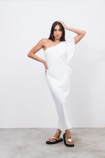 Vestido Midi Ombro Só Bliss Branco