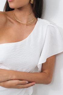Vestido Midi Ombro Só Bliss Branco
