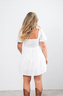 Vestido Curto Gypso Branco