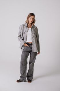 Camisa Cinza Oversized