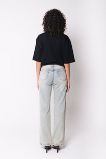 Calça Jeans Reta Azul
