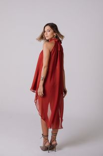 Blusa Longa Terracota