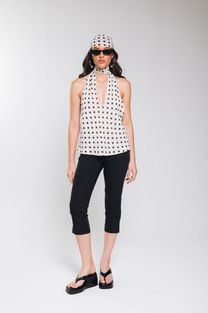 Blusa Frente Única Poá