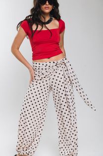 Calça Aladim Estampada Poá