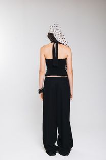 Calça de Prega Linho Preto 