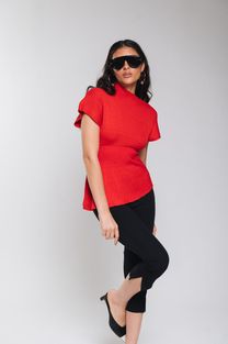  Blusa de Tricot Joy Vermelha