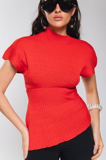  Blusa de Tricot Joy Vermelha