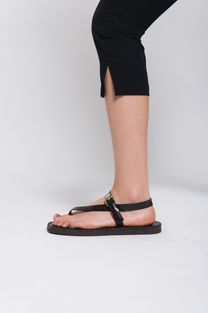 Rasteira Flatform Marrom 