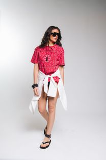T-shirt Bandana Vermelha 
