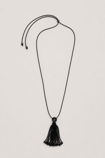 Colar Pingente Tassel Miçangas
