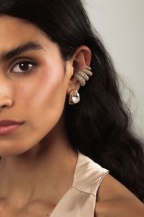 Kit Piercings Cravejados Dourados