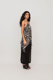  Túnica Estampada com Renda Siesta