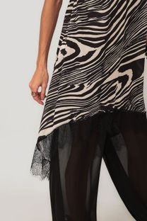  Túnica Estampada com Renda Siesta