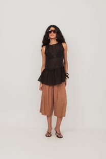 Blusa Organza Preta