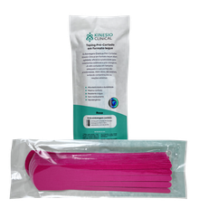 Bandagem Taping Pré-cortada Estéril LEQUE Rosa Kinesio Clinical 25cm x 5cm, 20 tiras