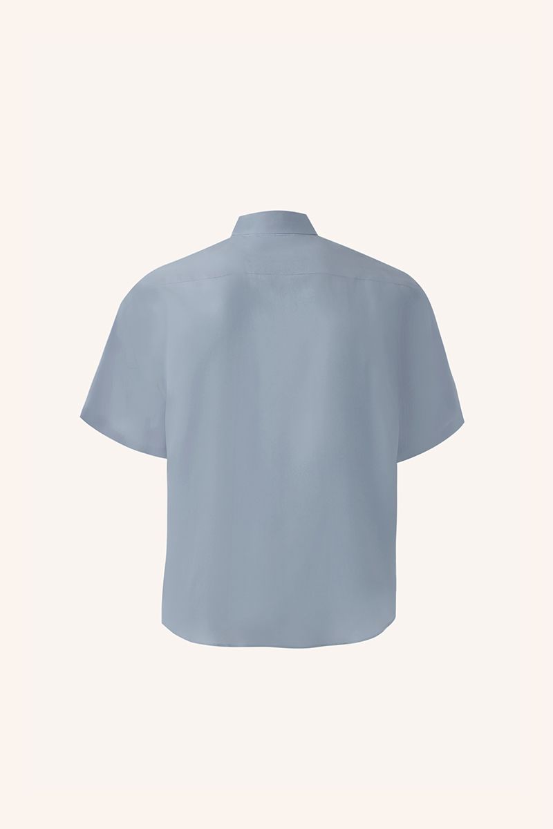 CAMISA ALICE SEDA AZUL NUVEM | ALICE SILK SHIRT CLOUDS