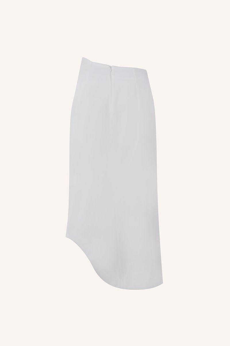 SAIA X-TUDO MIDI BRANCO | X-TUDO MIDI SKIRT WHITE
