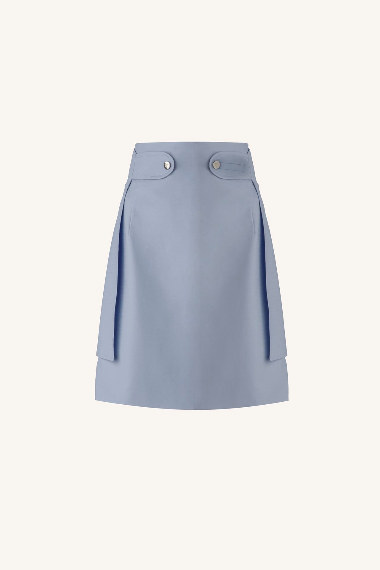 SAIA CARTOMAGIA GABARDINE AZUL | BLUE GABARDINE CARTOMAGIA SKIRT