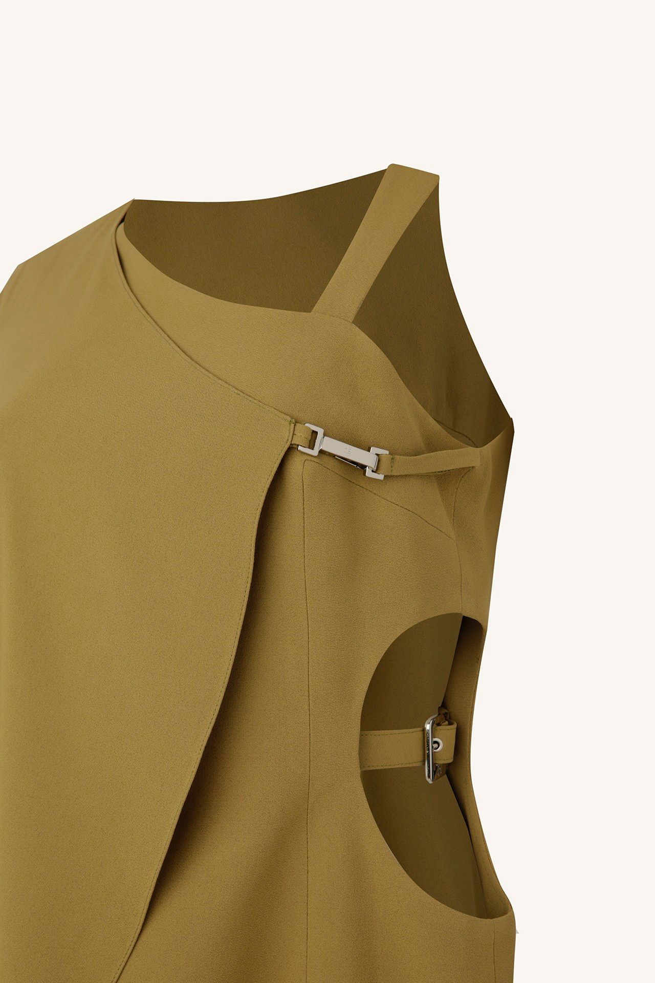 VESTIDO TENDA CREPE VERDE | GREEN CREPE TENT DRESS