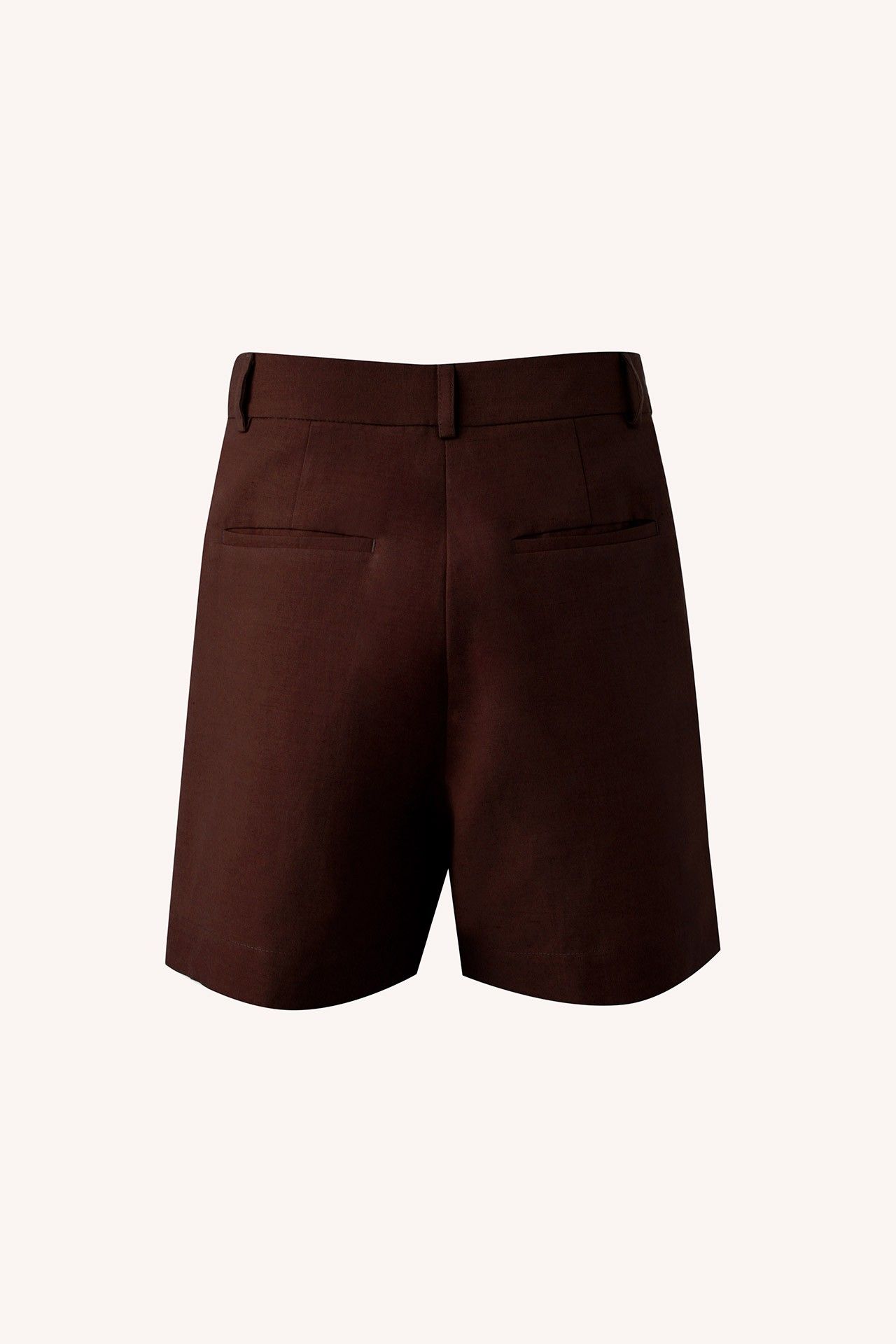 BERMUDA ALFAIATARIA LINHO ALGODÃO MARROM |  TAILORING SHORTS LINEN COTTON BROWN