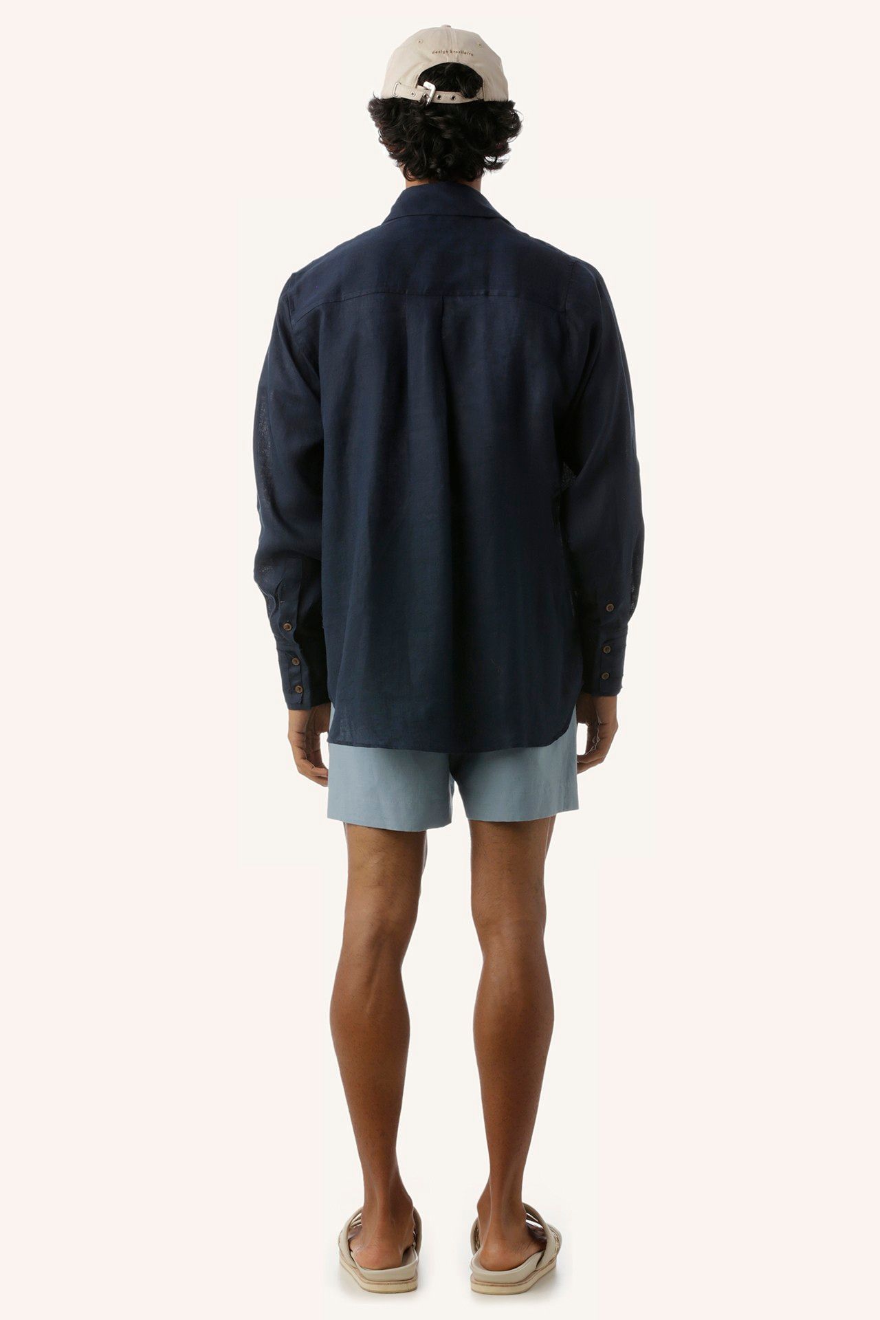 CAMISA MANGA LONGA VENTO LINHO MARINHO | NAVY BLUE VENTO LINEN LONG SLEEVE SHIRT
