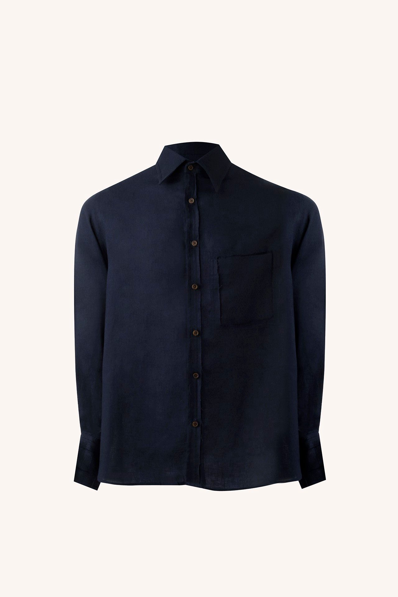 CAMISA MANGA LONGA VENTO LINHO MARINHO | NAVY BLUE VENTO LINEN LONG SLEEVE SHIRT
