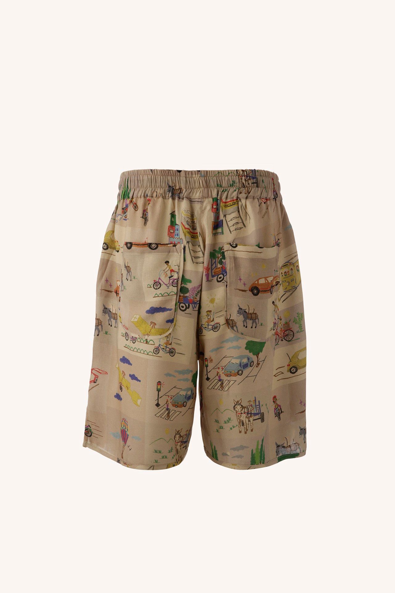 BERMUDA LONA VISCOLINHO ELEMENTS BEGE | VISCOSE CANVAS SHORTS ELEMENTS BEIGE