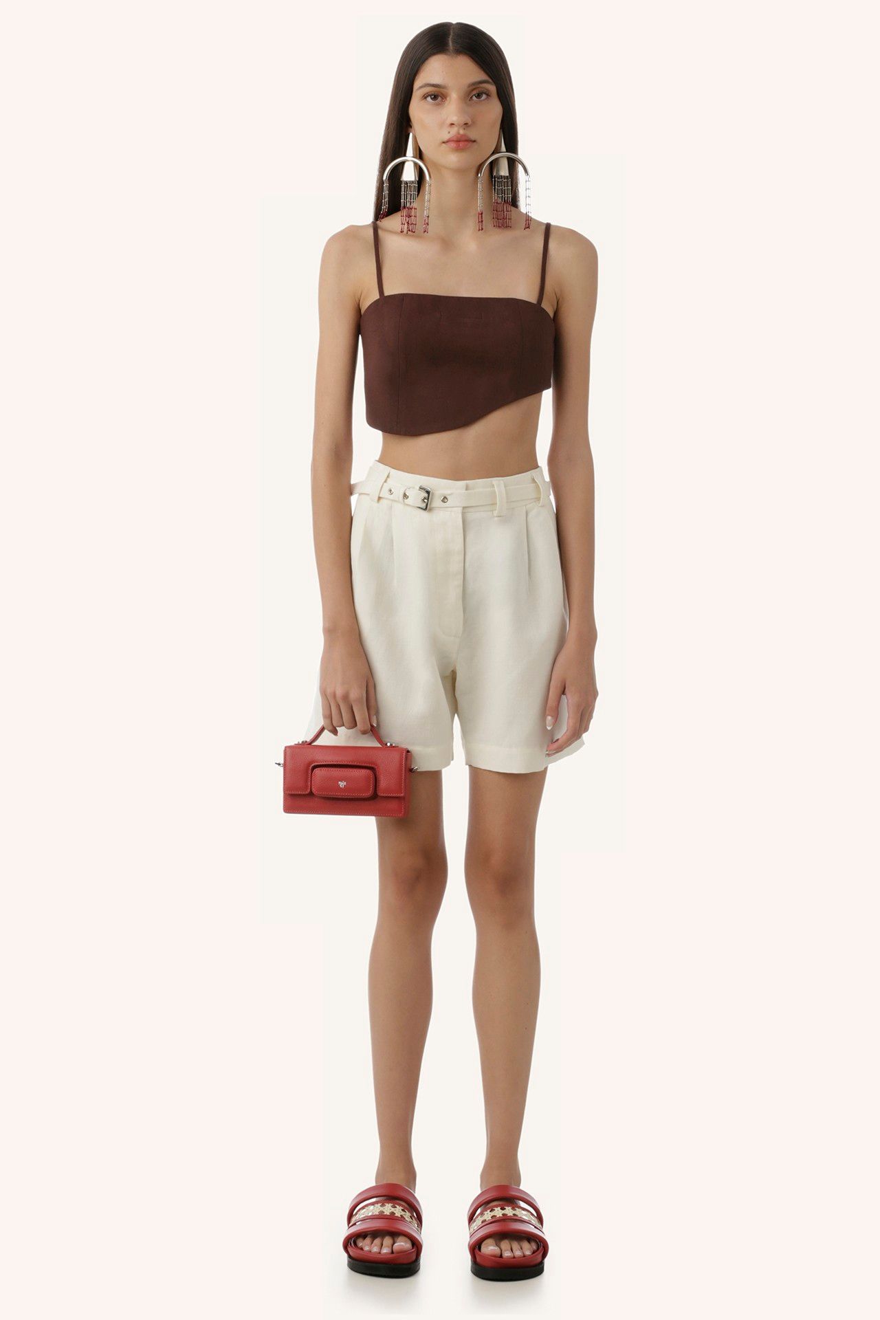 BERMUDA BUMERANGUE LINHO ALGODÃO OFF WHITE | BOOMERANG SHORTS LINEN COTTON OFF WHITE