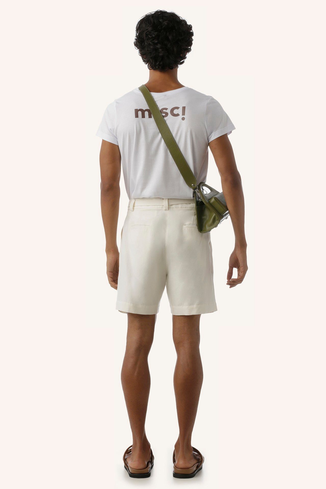 BERMUDA BUMERANGUE LINHO ALGODÃO OFF WHITE | BOOMERANG SHORTS LINEN COTTON OFF WHITE