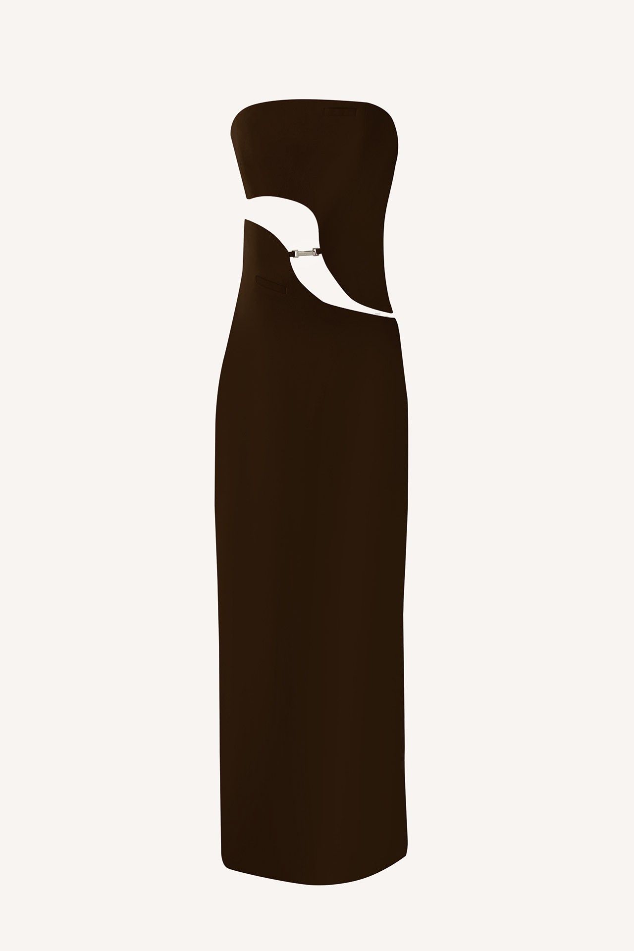VESTIDO ARGOLISTA CREPE MARROM | ARGOLISTA BROWN CREPE DRESS