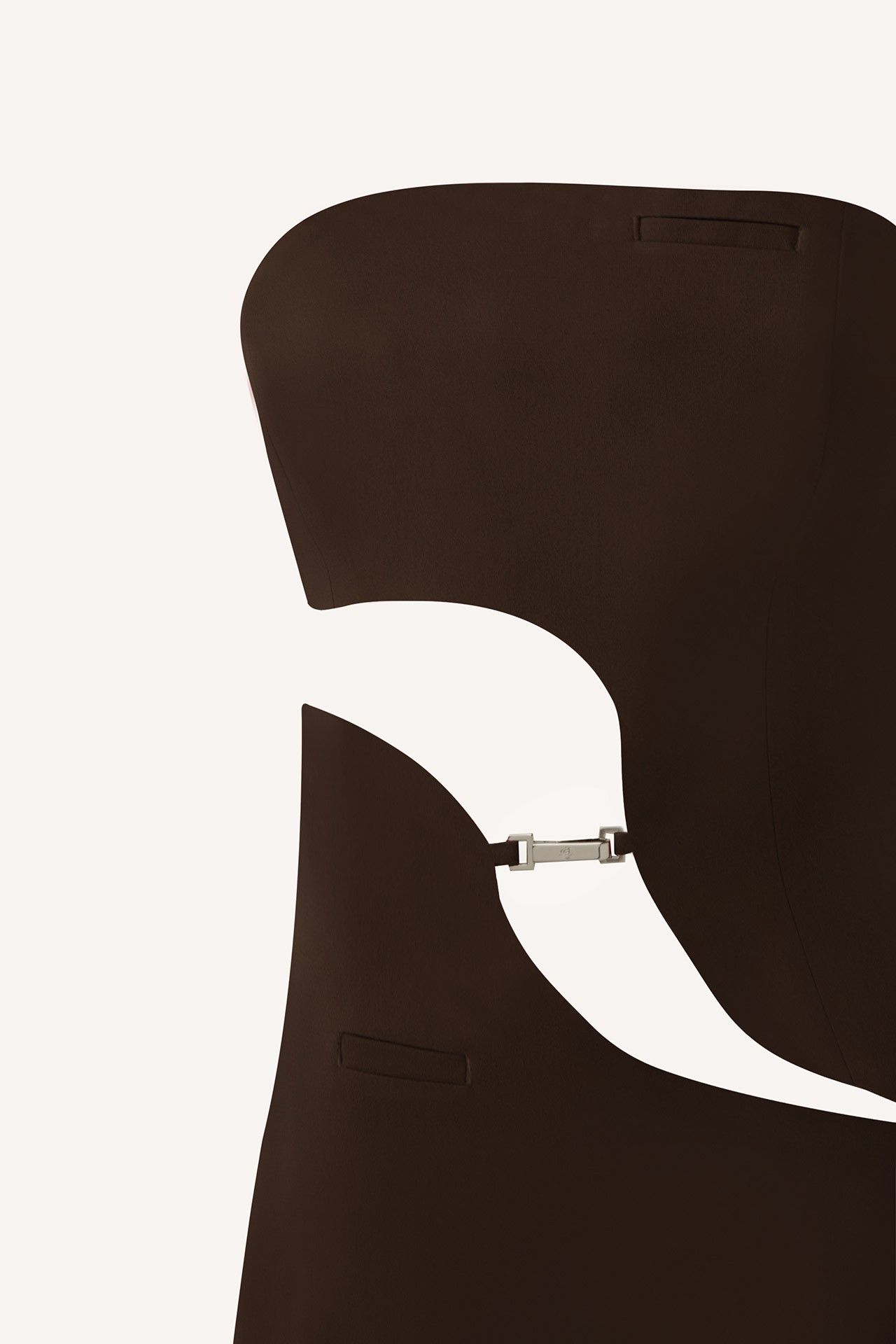 VESTIDO ARGOLISTA CREPE MARROM | ARGOLISTA BROWN CREPE DRESS