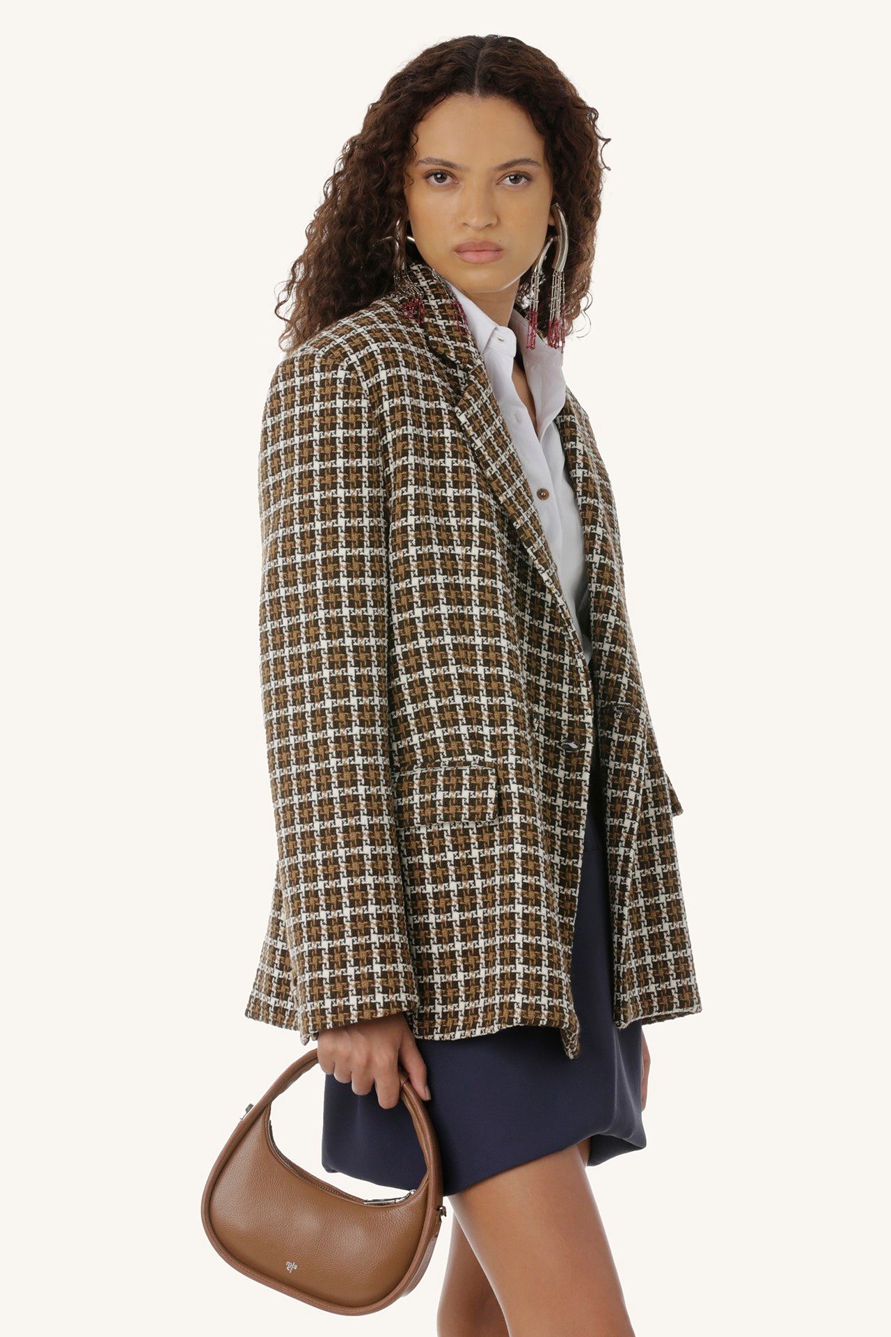 BLAZER PHILO TWEED LÃ MARROM | BROWN PHILO TWEED BLAZER