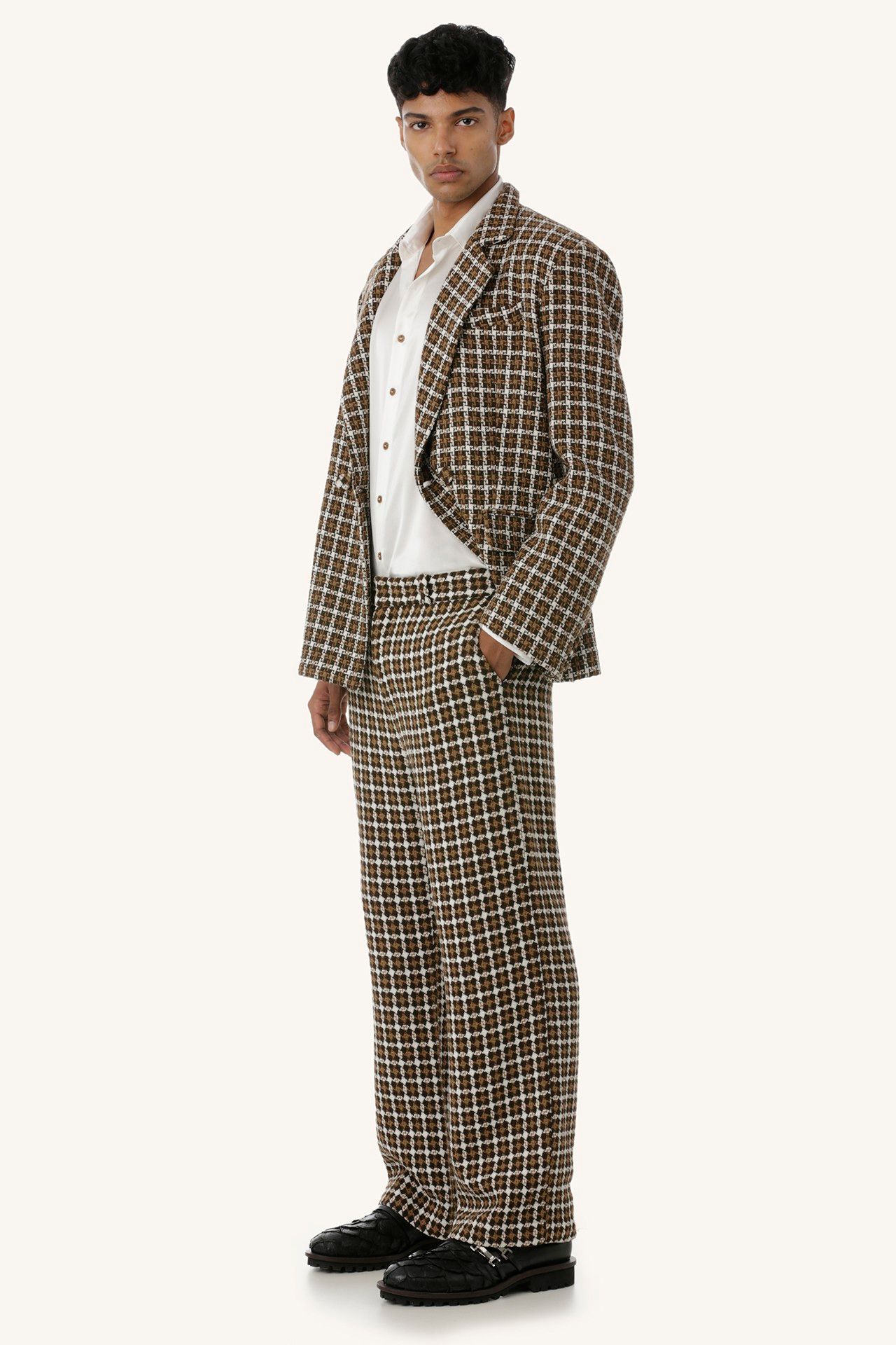 BLAZER PHILO TWEED LÃ MARROM | BROWN PHILO TWEED BLAZER