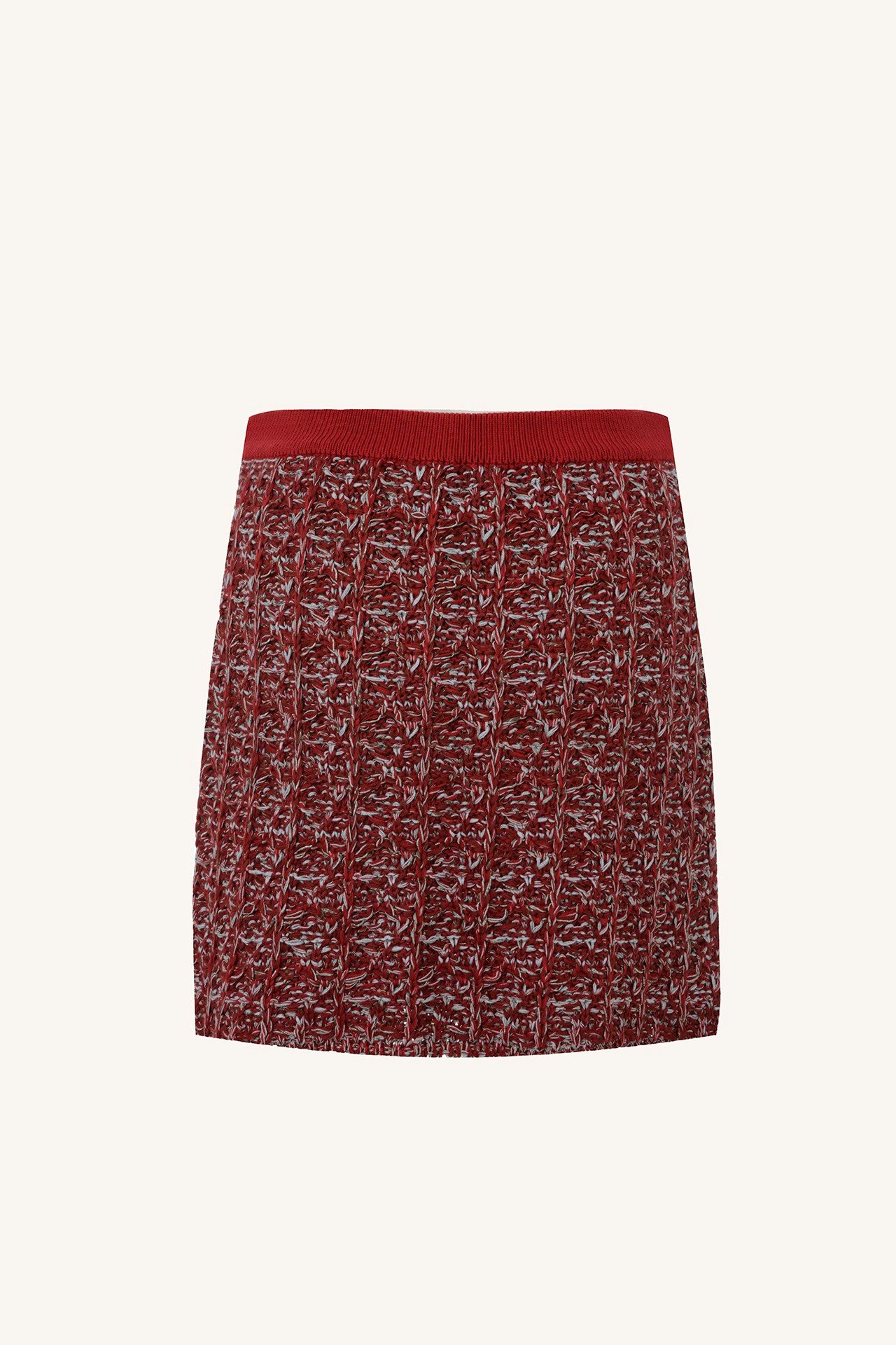 SAIA MINI JANI TRICOT VERMELHO | RED JANI KNIT MINI SKIRT
